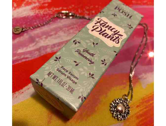 Fancy Plants Facial Serum and Sunflower Necklace - Photo 1