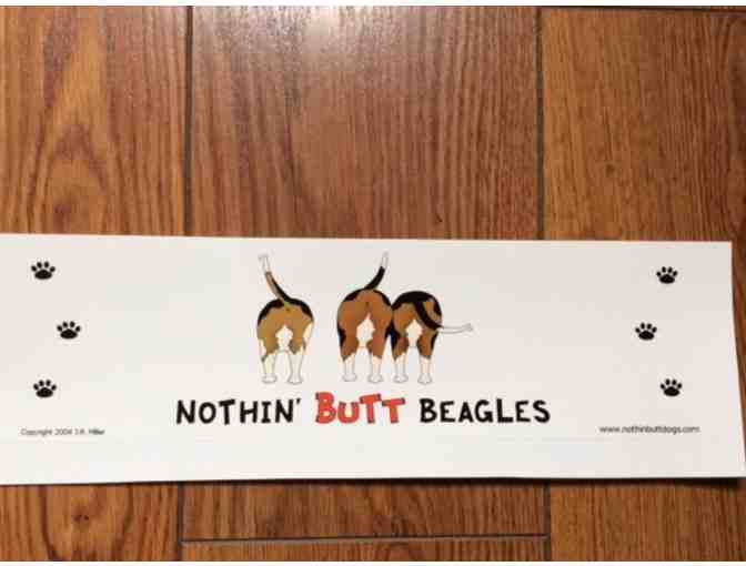 Beagle Butts Bumper Sticker - Photo 1