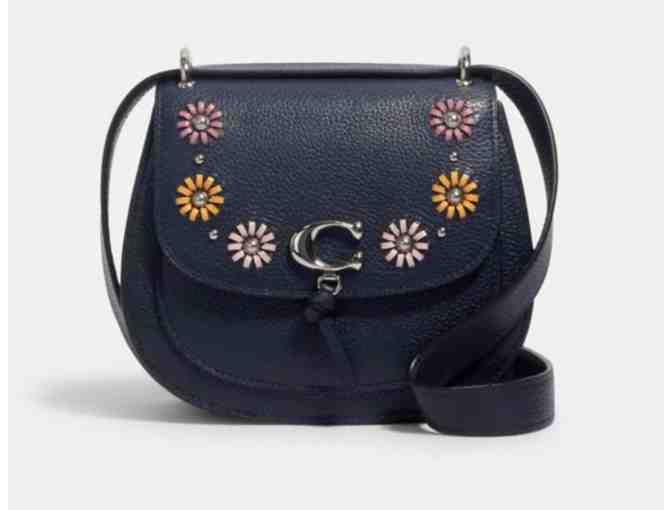 Coach Remi Saddle Bag With Whipstitch Daisy Applique