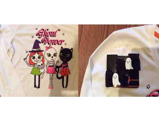 Girls Ghoul Power Tee Shirt and Barrettes XL - Photo 1
