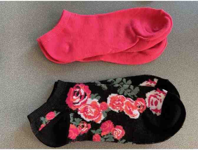 Ankle Sock Duo - Hot pink and Roses - Photo 1