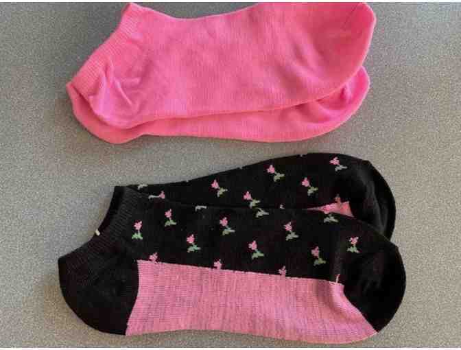 Ankle Sock Duo - Pink and small flowers - Photo 1