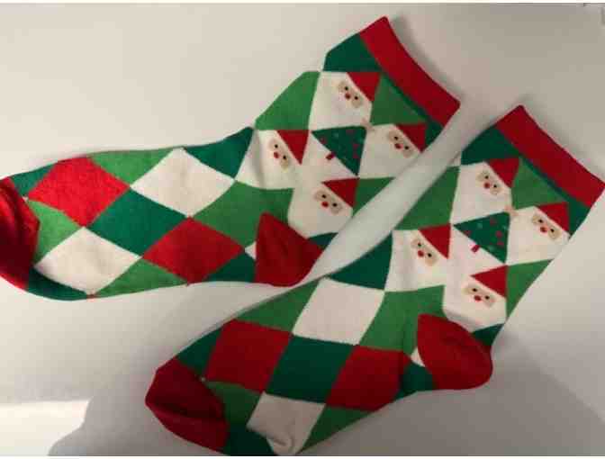 Holiday Socks - Argyle Santas - Photo 1