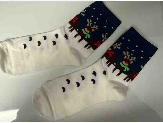 Holiday Socks - Reindeer in Scarves - Photo 1