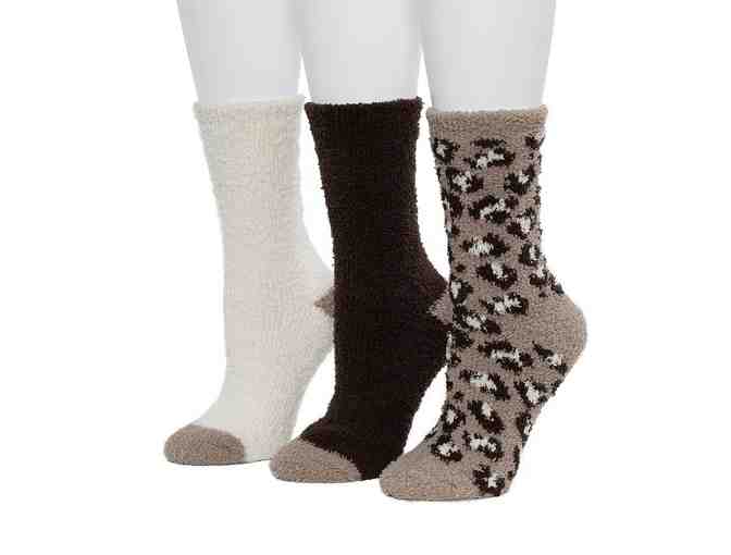 Cuddl Duds Fleece Crew Sock Gift Set Taupe - Photo 1