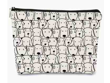 Black and White Dog Faces Everything Pouch