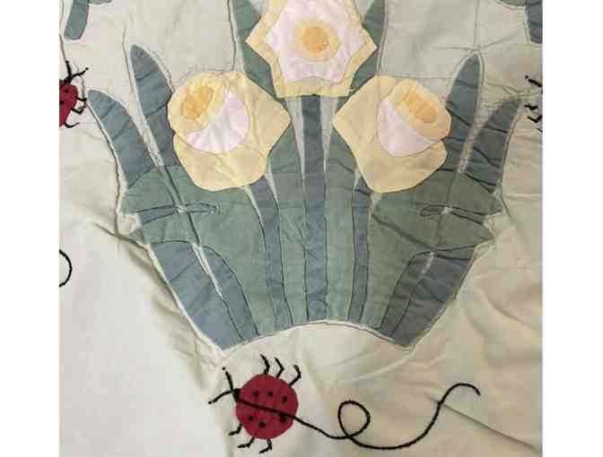 Vintage Floral Appliqued Quilt