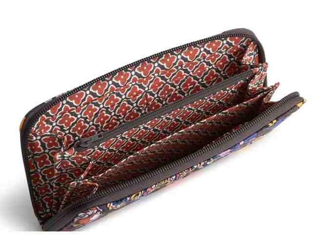 Vera Bradley Continental Wallet in colorful bouquet