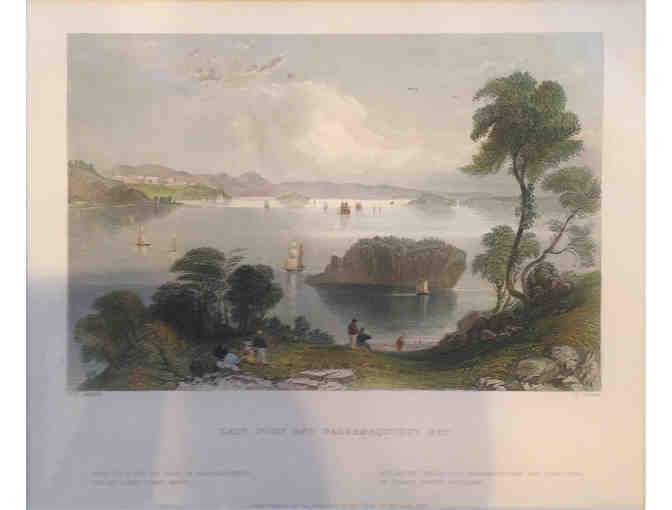 1839 William Bartlett, "East Port and Passamaquoddy Bay" Engraving - Photo 1