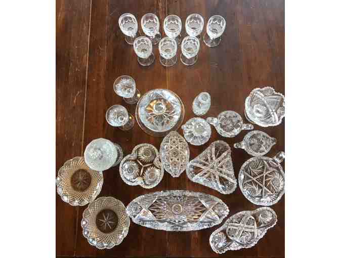 Waterford Crystal glasses and cut glass lot