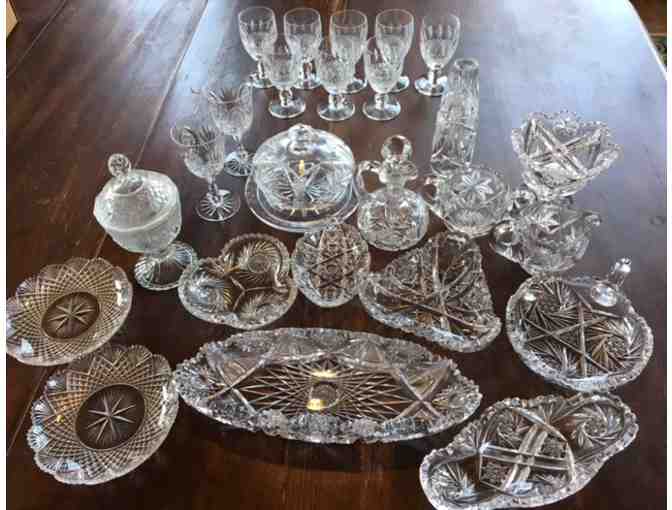 Waterford Crystal glasses and cut glass lot