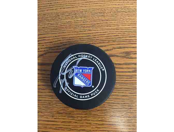 New York Rangers Jesper Fast Hand-Signed Puck