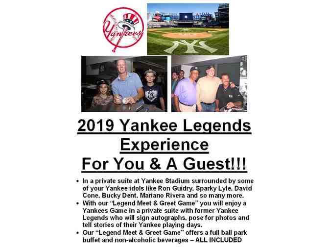 2019 Yankee Stadium "Legends Meet & Greet Game"  For You & A Guest!!! - Photo 1