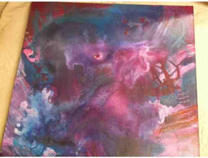 Original Abstract Acrylic Painting Titled 'In the Depths' by Jeanne S Porter.