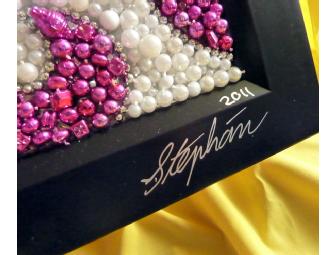 Fleur de Lis Mardi Gras Bead Art from artist Stephan Wanger of Galeria Alegria