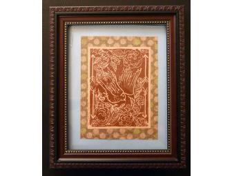 Two Jane Yarbrough Linoleum Block Prints