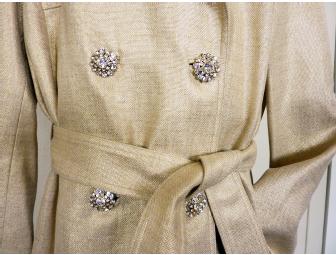 Gold Carmen Marc Valvo Trench Coat!