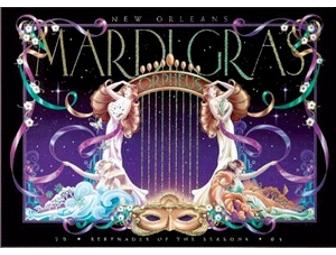 Framed Signed Numbered 2004 Krewe of Orpheus Mardi Gras Poster