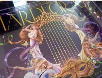 Framed Signed Numbered 2004 Krewe of Orpheus Mardi Gras Poster