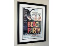 SIGNED, Framed "Beach Party" poster Annette Funicello Frankie Avalon