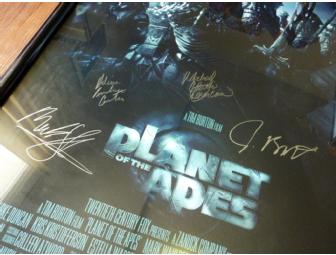 'Planet of the Apes' Autographed Poster Mark Wahlberg Helena Bonham Carter Tim Burton