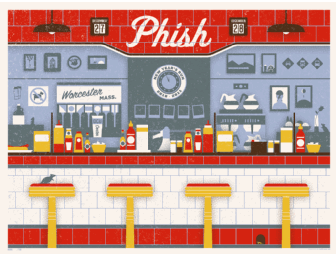 Phish SIGNED 2010 Worcester NYE Poster, Limited Edition, Four Color Screen Print, 24'x18'