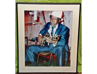 John Lee Hooker: Framed Color Photo By Terry Abrahamson (23'x19')