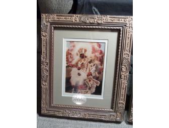 Two Framed Mardi Gras Indian Photos by J. Nash Porter