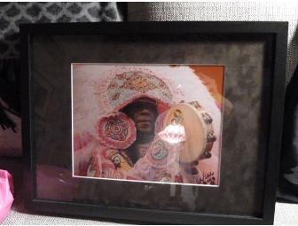 Two Framed Mardi Gras Indian Photos by J. Nash Porter