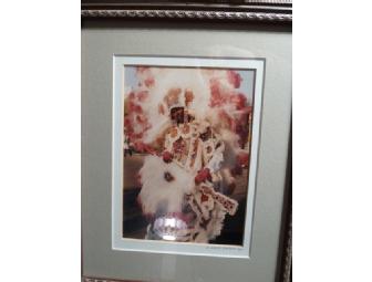 Two Framed Mardi Gras Indian Photos by J. Nash Porter