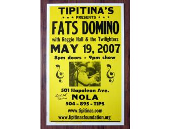 Fats Domino SIGNED Tipitina's Poster