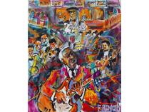 "B.B. King at Tipitina's" Signed Limited Edition Giclee by Frenchy (20"x24")