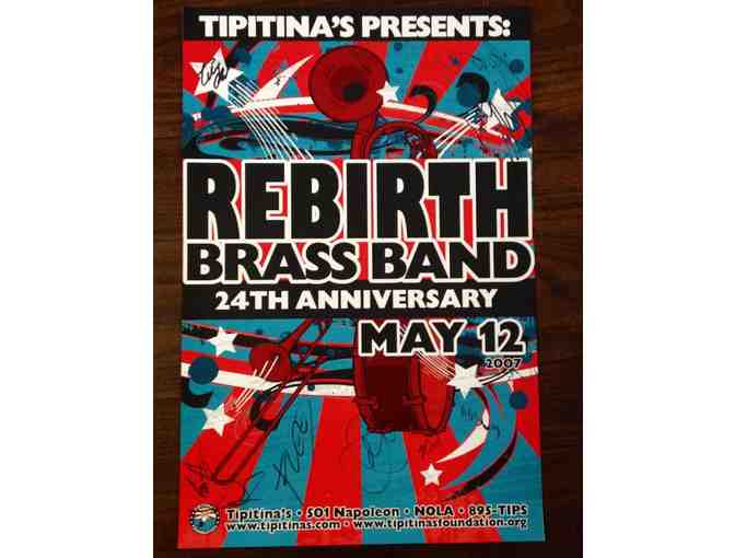 Rebirth Brass Band 24th Anniversary SIGNED Tipitina's poster | 2007