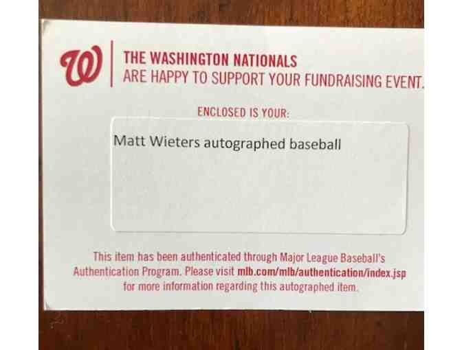 Matt Wieters autographed baseball