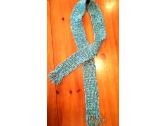 Girls Crocheted Scarf - Turquoise
