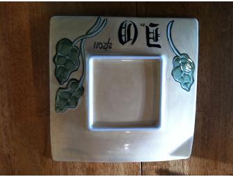 Hand Painted Peony Platter