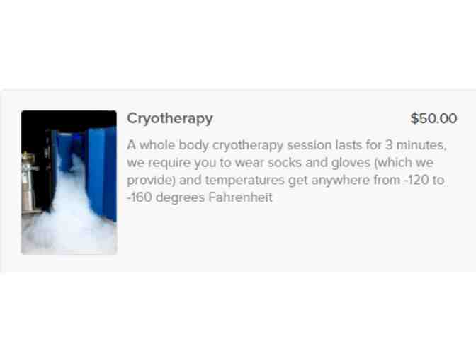 One Cryotherapy Full Body Session