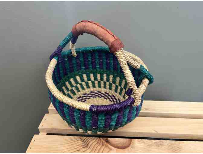 Handwoven Fruit Basket from Ghana, Africa - Small