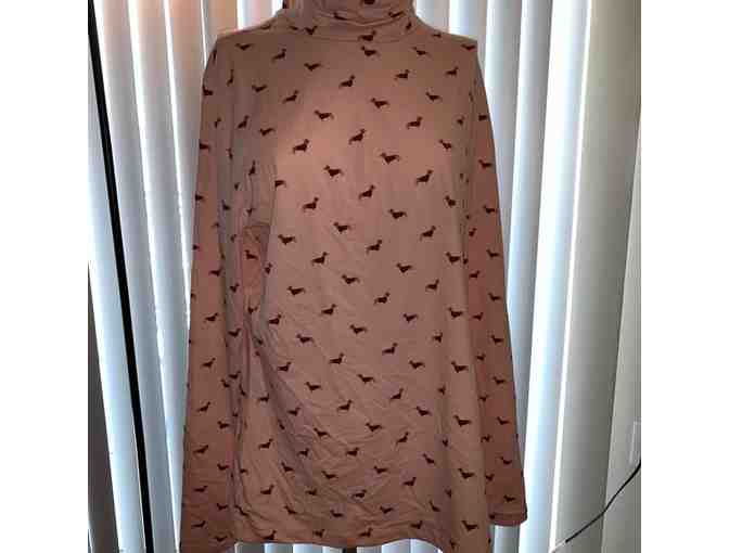 Land's End XL Dachshund Turtleneck Shirt