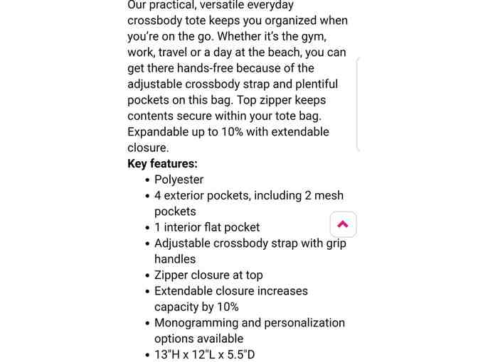 Thirty-One Crossbody Organizing Tote - Boardwalk Stripe