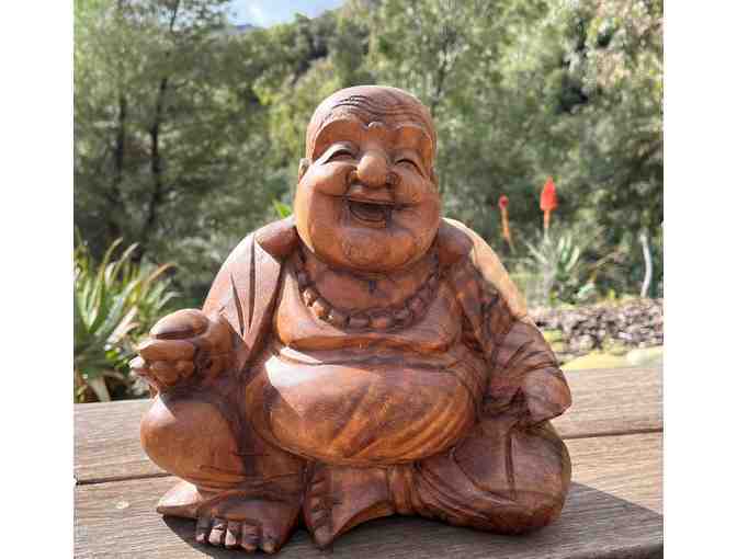 Buddha: Hand carved suar wood Buddha from Bali, Indonesia