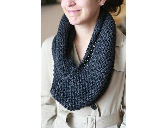 Hand-knit 5th Avenue Infinity Scarf by Town Science Teacher, Jessica Boualavong