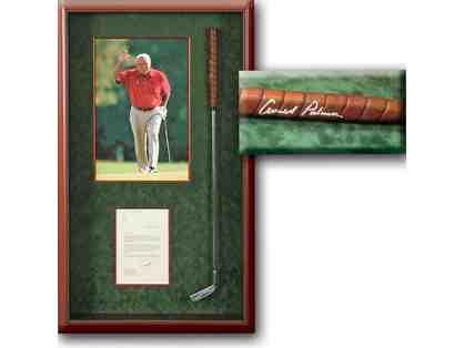 ARNOLD PALMER AUTOGRAPHED PUTTER WITH CUSTOMIZED LETTER
