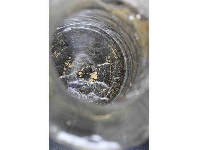 Geoffrey Isles Signed Art Glass Gold Leaf Vase