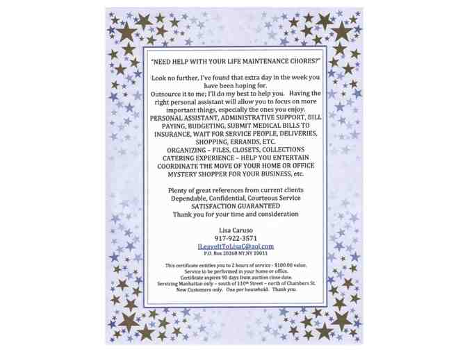 Professional Organizer & Personal Assistant