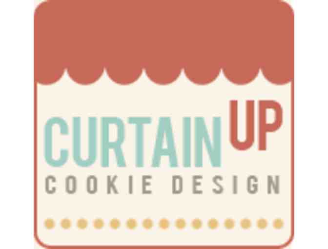 One Dozen Custom Cookies from Curtain up Cookie Design