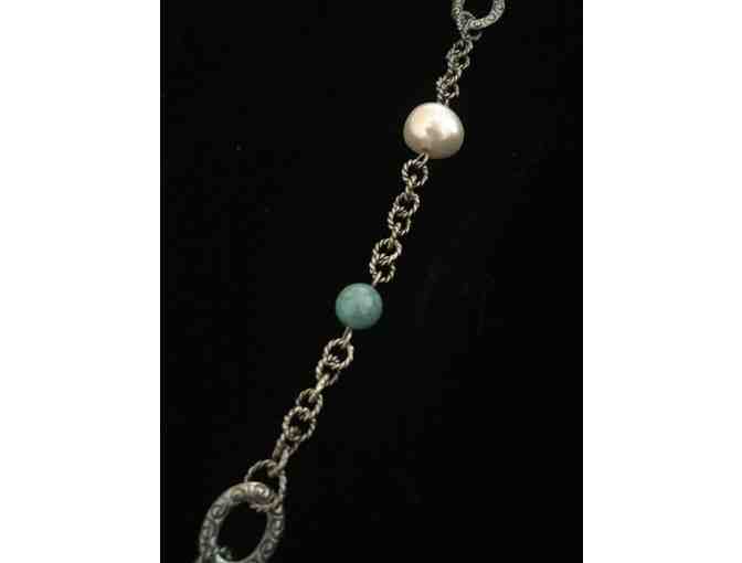 Sterling Silver Necklace with Pearls