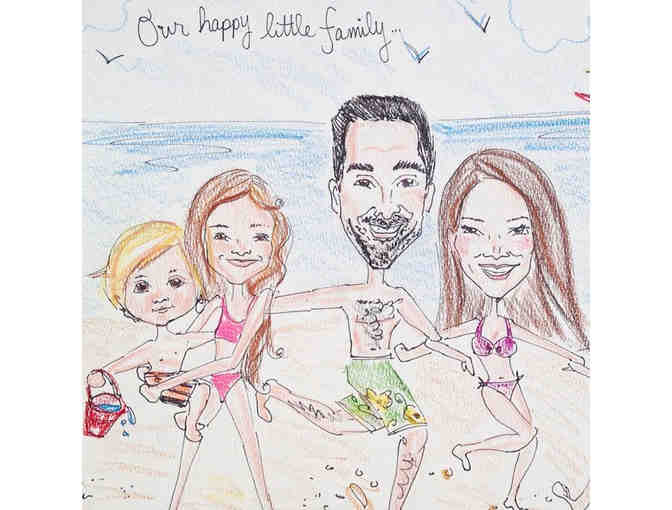 Custom Caricature for Up to 4 People - Photo 3
