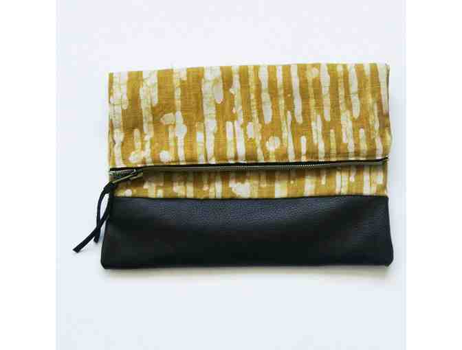 Rustic Loom Leather Evening Clutch - Photo 1