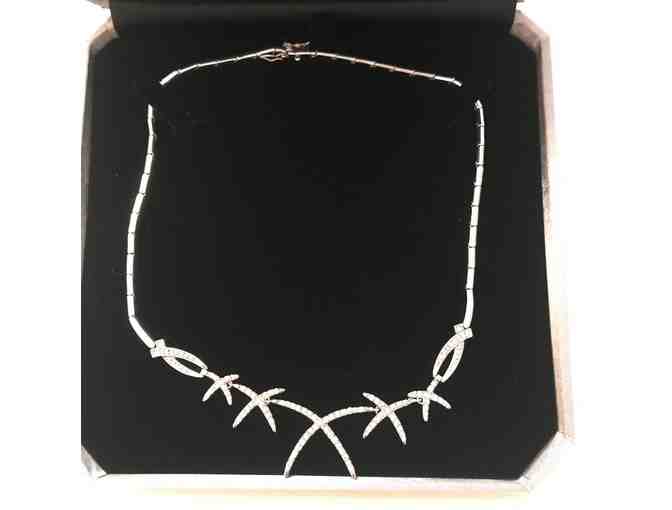 Stunning Silver CZ Necklace